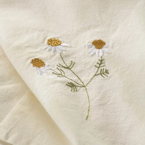 Ib Laursen Bavlnená utierka s výšivkou Flora Daisy