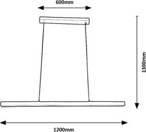 Brilagi - LED luster na lanku AXIS LED/30W/230V 120 cm biela