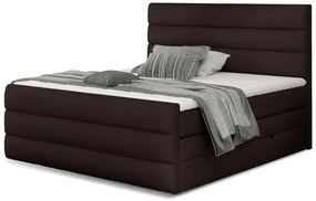 Kontinentálna boxspring posteľ Carmen, hnedá 160x200cm (sawana 26/ Cand 15)