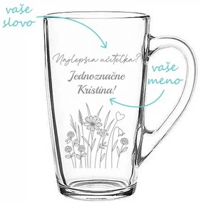 Pieskovaný hrnček Najlepšia učiteľka