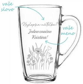 Pieskovaný hrnček Najlepšia učiteľka