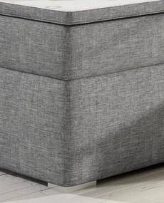 Posteľ Boxspring Divalia 200 x 180, čierna (látka - bd 02)