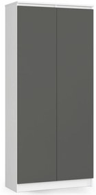 Skriňa na knihy/šatník R 80 cm CLP biela/grafit