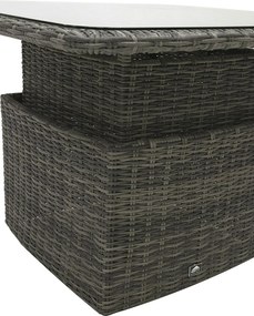 DEOKORK Ratanová modulová zostava BORNEO LUXURY pre 5 osôb (sivá)