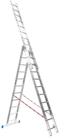 Hliníkový trojdielny výsuvný rebrík VENBOS PROFI, 3x11 priečok, 7,18 m