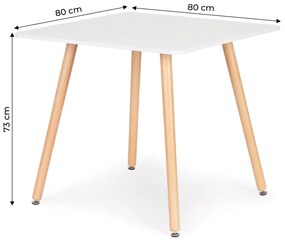 ModernHome Štvorcový kuchynský stôl - 80x80 cm