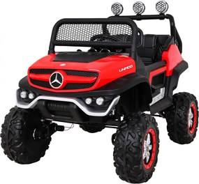 Ramiz Mercedes Benz Unimog pre deti Off-road Červená + pohon 4x4 + diaľkové ovládanie