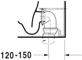 DURAVIT Darling New WC misa kombi s hlbokým splachovaním, Vario odpad, 370 x 630 mm, biela, s povrchom HygieneGlaze, 2138092000