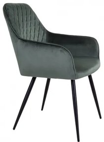 Jídelní křeslo HARBO, zelený samet House Nordic 1001155