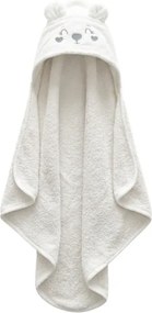 Detská osuška s kapucňou NUBI 75x75 cm, biela