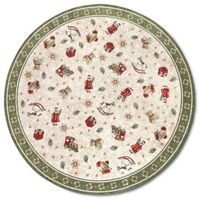 Villeroy & Boch, DOPREDAJ: 200x200 (průměr) kruh cm Kusový koberec Villeroy & Boch Toy's delight se střiženým vlasem 106218 Green, Multicolor, 200x200 (priemer) kruh, zelená, obývacia izba