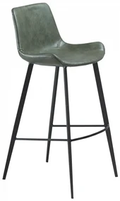 HYPE ČALÚNENÁ BAROVÁ STOLIČKA vintage green/black