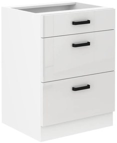 Kuchynská skrinka MIA biely lesk/biely 60d 3s bb