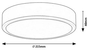 Rabalux 71246 - LED Stropné svietidlo LAURI LED/22W/230V pr. 21 cm čierna