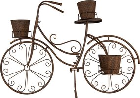 Plant Holder Bicycle 107x35x70 Cm Brown Metal - 107.0 cm
