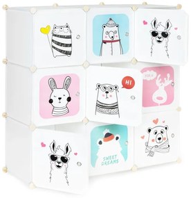 Modulová detská skrinka s motívom zvieratiek