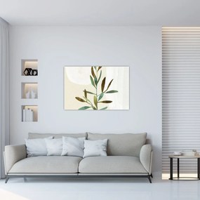 Obraz - Akvarelová vetvička N⁰2 (90x60 cm)