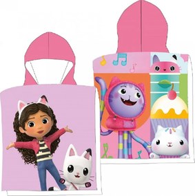 Dievčenské plážové pončo z mikrovlákna Gábinin kúzelný domček