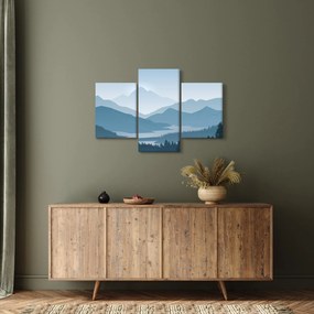 Obraz - Hory pohľadom grafika (90x60 cm)