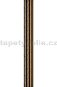 Akustické dekoračné panely SLIM, dub wotan 3D lamely na filcovom podklade, rozmer 270 x 30 cm, IMPOL TRADE