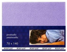 SCANquilt Detské prestieradlo FROTÉ sveltá fialová 70x140 cm