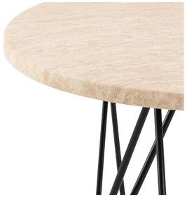 Okrúhly odkladací stolík s doskou v dekore mramoru ø 55 cm Prunus – Actona