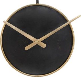 Kovové nástenné hodiny Pearl 61 cm čierne/zlaté