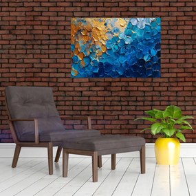 Obraz - Modrozlatá maľba (90x60 cm)