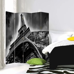 Ozdobný paraván Pařížská Eiffelova věž - 180x170 cm, päťdielny, klasický paraván