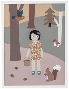 Nástenný plagát v bielom ráme Bloomingville Mini Gytta Frame, 32 x 42 cm