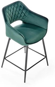 Barová stolička H-107 Halmar Tmavo zelená