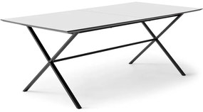Biely rozkladací jedálenský stôl s bielou doskou 100x210 cm Meza – Hammel Furniture