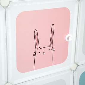 Dětský modulární regál Esla 110 cm bílý/barevný