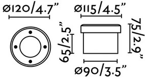 FARO 71495 - LED Vonkajšie nájazdové svietidlo LIO 1xGX53/6W/230V IK08 IP67