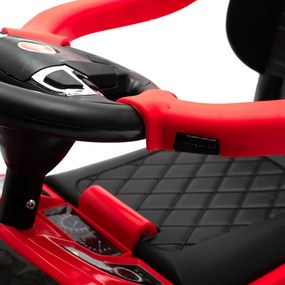 Detské odrážadlo so zvukom a vodiacou tyčou Baby Mix POŽIARNICI červené