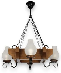 Brilagi - Luster na reťazi QUEEN 4xE14/40W/230V buk/orech