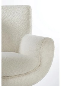 Krémové kreslo z textílie buklé Vinstra – Light &amp; Living