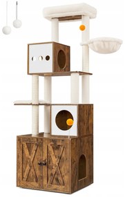 Mačacie škrabadlo LENO hnedé