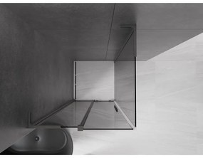 Mexen Velar L, sprchový kút s posuvnými dverami 110 x 110 cm, 8mm šedé sklo, grafit brúsený, 871-110-110-43-66