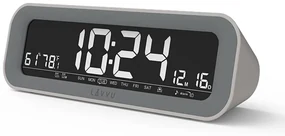 Šedý digitálny budík LAVVU Smart LAD4011 do siete s rádiom
