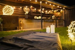 DECOLED Svetelná guľa LED, teplá biela, priemer 60 cm