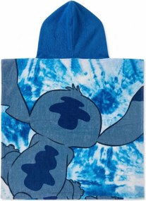 Chlapčenská osuška s kapucňou – plážové pončo Lilo &amp; Stitch - 100% bavlna - 55 x 110 cm