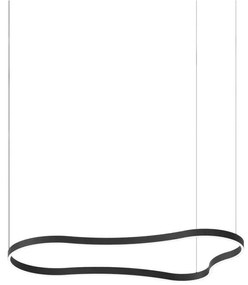 Ideal Lux - LED Luster na lanku WAVES LED/54W/230V CRI 90 čierna