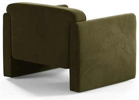 Zelené zamatové kreslo Abby – Micadoni