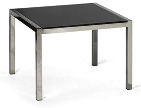 Konferenčný sklenený stôl TAZ, 60 x 60 x 43 cm, čierny