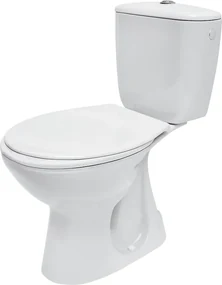 Cersanit President, kombi wc so splachovaním 3/6l, vertikálny odtok + s antibakteriálnym sedátkom z polypropylénu, biela, K08-029