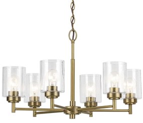 Kichler KL-WINSLOW6-NBR - Luster na reťazi WINSLOW 6xE27/60W/230V mosadz