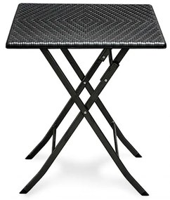 Ratanový záhradný stolík - čierny | 62cm
