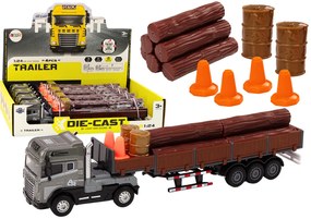 LEAN TOYS Trailer, nákladné auto s prívesom 1:24