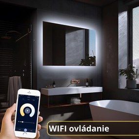 LED zrkadlo Romantico 150x80cm studená biela - wifi aplikácia